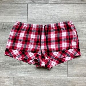 Victoria’s Secret Red Plaid Ruffle PJ Shorts